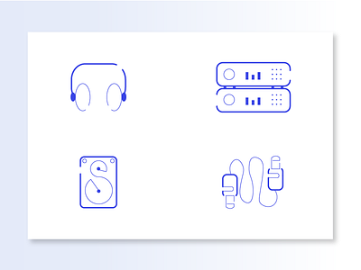 Icons For Audio Equipment appicons audio design icon illustrator line