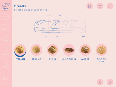 Select Items bread figma foodordering illustrator kiosk kioskapp subs