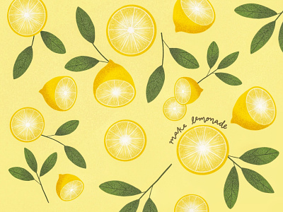 make lemonade illustration lemonade lemons make procreate