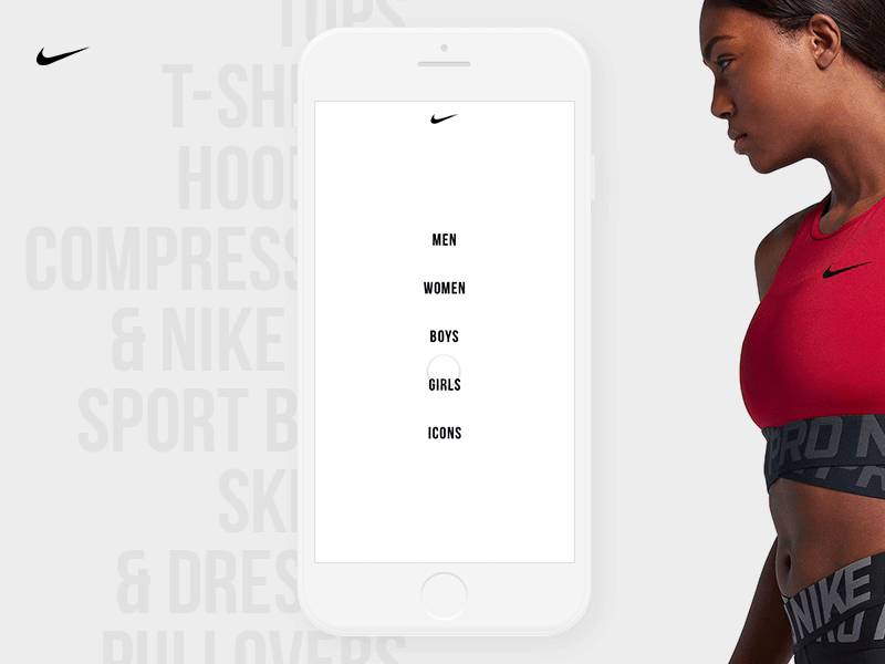 Nike Shop nike protopie prototype ui design video