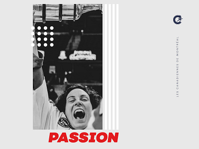 Canadiennes - Passion alumni black and white branding editorial grid hockey layout passion sports typography