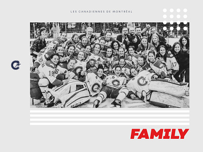 Canadiennes - Family alumni branding editorial family grid hockey inspiration layout sports typography