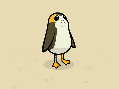 May the porg be with you illustration porg starwars vector