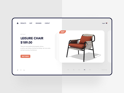 Leisure chair website chair format furniture leisure orange red sale ui web website
