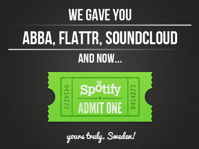 Spotify landing in US flattr invite soundcloud spotify ticket us