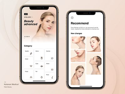 Beauty micro-shaping app-01 ui 奢侈 微整形 科技 简约 美容
