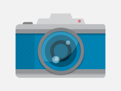 Camera flatdesign icon illustration illustrator logo