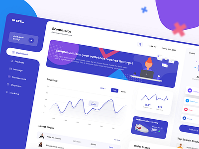 Exploration - Ecommerce Dashboard clean design clean ui colorful dashboad dashboard design ecommerce fashion website icon logo minimalist nike overview ui ux vector web web design