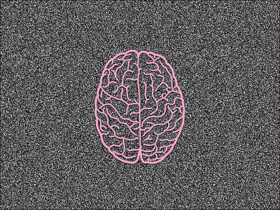 Static brain illustration sketch static