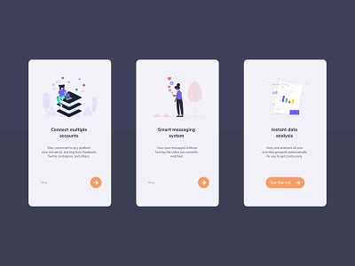 Onboarding pages mobile adobe xd apps cards ui onboarding ui ui web design