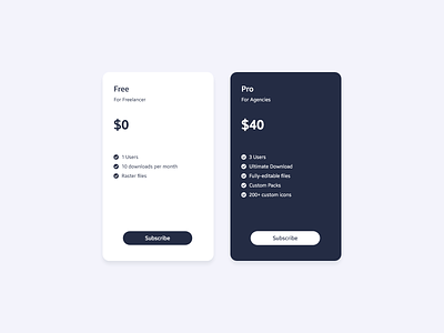 Card Pricing | Web Design