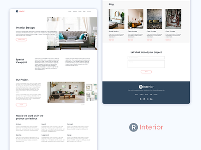 Landing Page | R-Interior adobe xd design landing page ui web design website