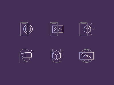 Icons for Augmented Reality augmented branding design graphic design icon logo reality ui ux vector