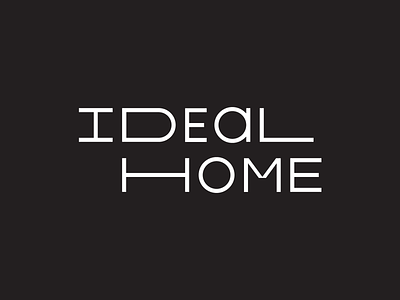 Ideal Home Logo brand identity branding design distorted figma graphic design logo logotype vector