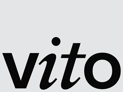 Logotype for Vito New Retail black and white branding design graphic design icon logo logo design logotype typography