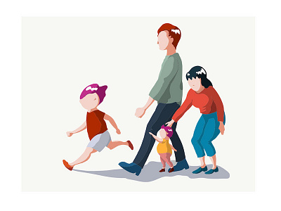 works character family illustration people