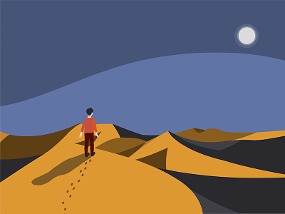 Errorpage -Desert character desert error illustration illustrator moon people