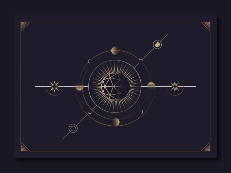 Eclipse 2d animation design illustration motion sacred geometry vector