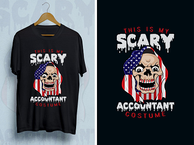 Scary Halloween T-shirt Design