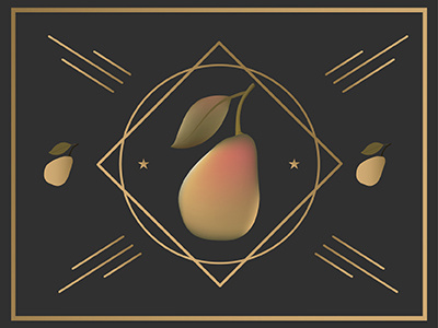 Pear fruit illustrato