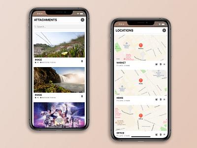 Allister - Attachments & Locations allister app design ios iphone iphone x task task list task manager to do to do list ui ux