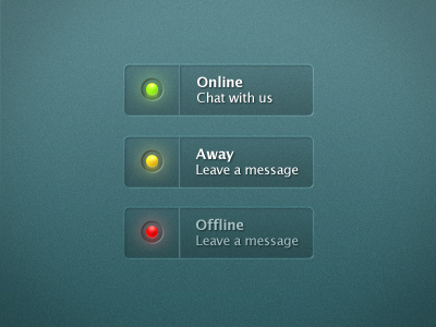 Status Indicators chat concept digital indicator interface light online photoshop ui ux