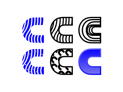 Various C design tests for a logo