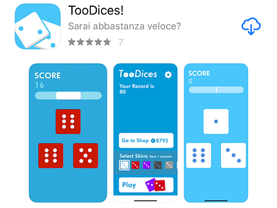 My first game in AppStore and Google Play! alone android design dices flat funny game ios