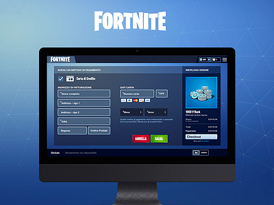 FORTNITE - Credit Card Checkout beginner checkout color credit card daily ui desktop fortnite game mac ui v bucks videogame