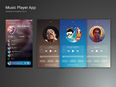 Music Player Concept blur circle fka twings grimes janelle monae music player rounded sound ui user interface ux