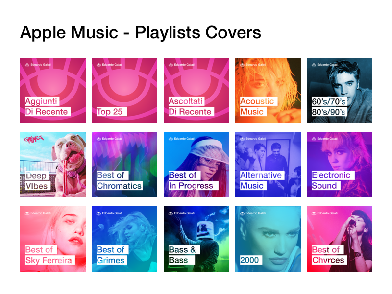 Apple Music Playlists Covers By Edoardo Galati On Dribbble