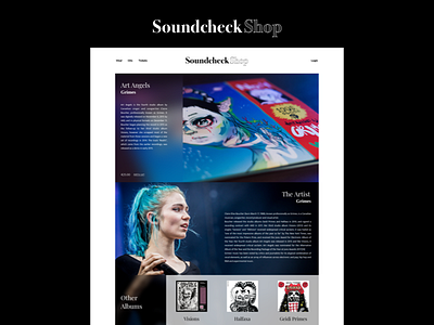 Web Page - Soundcheck Shop [Album Page] artists best blurred cds minimal music new photos simple vinyl