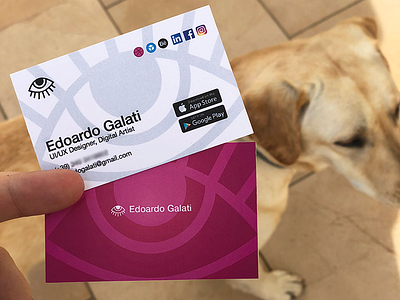 My new Business Card [and a dog] business card design dribbble info logo personal print social