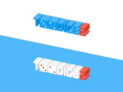 Logo for TOODICE2 3d android color dice dices flat game ios iphone logo sketch voxel