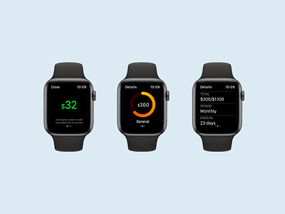 Parsimoney - Manage your budget - Watch Version apple watch apple watch design design flat iphone minimal simple ui