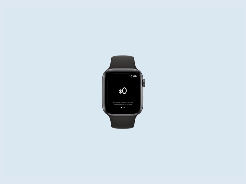 Parsimoney - Manage your budget - Animated Watch Version apple watch design apple watch mockup clean design flat game iphone minimal principle simple sketch ui