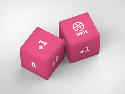 The dices have been rolled! + 1 Invitation! 3d dices dribbble invitation dribbble invite invitation invitation design invite keyshot maya