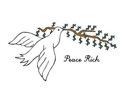 PEACE RICH DOVE branding clothing graphic design logo peace rich