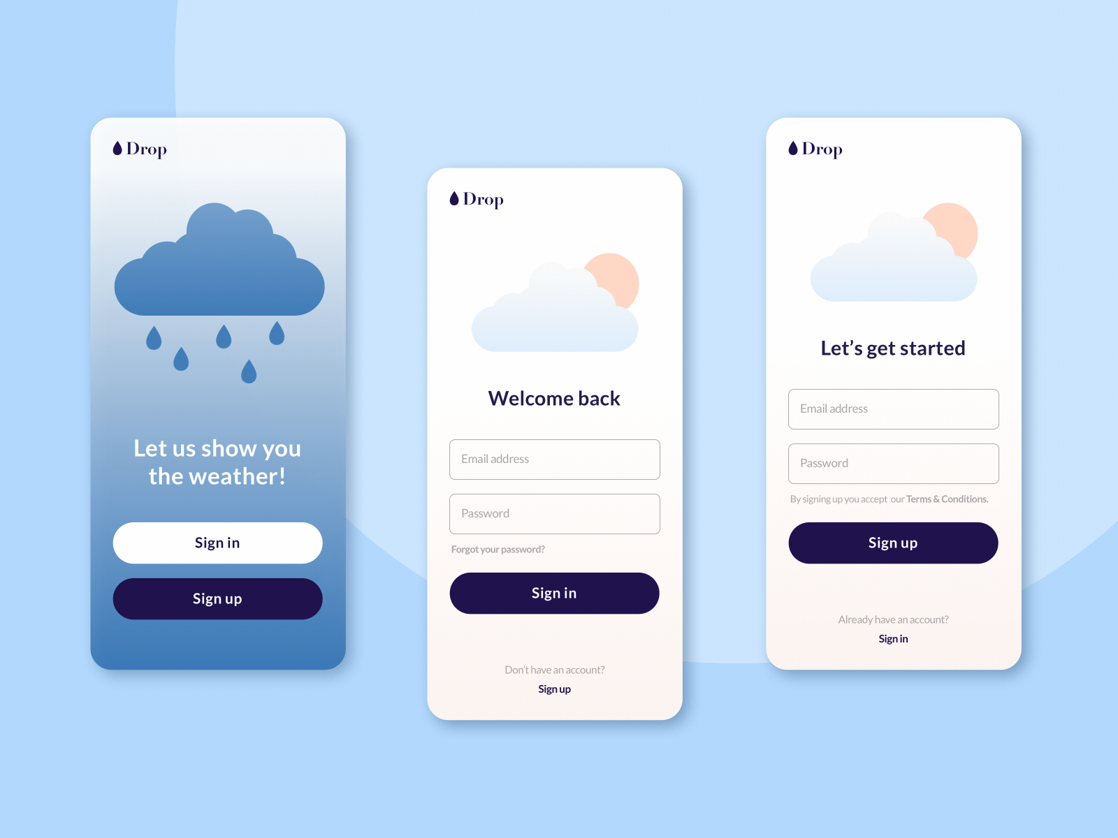 App Sign Up Screens | Daily UI Challenge #001