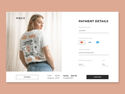 E-Commerce Credit Card Checkout | Daily UI Challenge #003 002 100 day challenge checkout form credit card daily ui ecommerce ecommerce design ui ux website