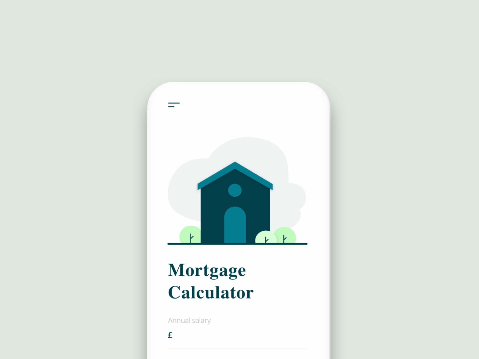 Mortgage Calculator In App | Daily UI Challenge #004