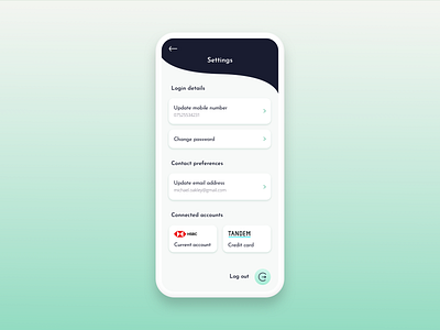 App Settings Page | Daily UI Challenge #007 007 app app design dailyui007 mobile mobile ui settings settings page ui ui challenge uidaily ux