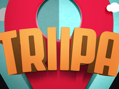 Triipa brasil design ilustration logo maps trip