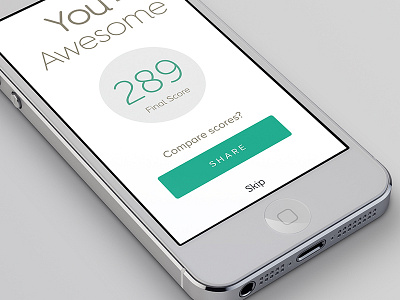 Flat UI Design flat design game ios iphone score social interaction social media ui design
