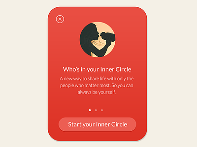 Inner Circle Modal app app design clean flat design ios7 iphone mac modal path red ui design