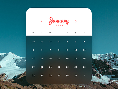 Calendar calendar clean design flat design interface design ios7 minimal ui ux web web design widget