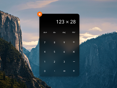 Yosemite Calculator Widget apple calculator clean design minimal redesign ui design ux widget wwdc yosemite yosemite-redesign