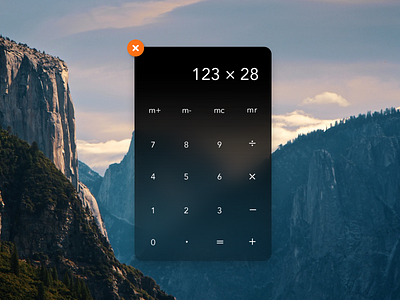 Yosemite Calculator Widget apple calculator clean design minimal redesign ui design ux widget wwdc yosemite yosemite redesign