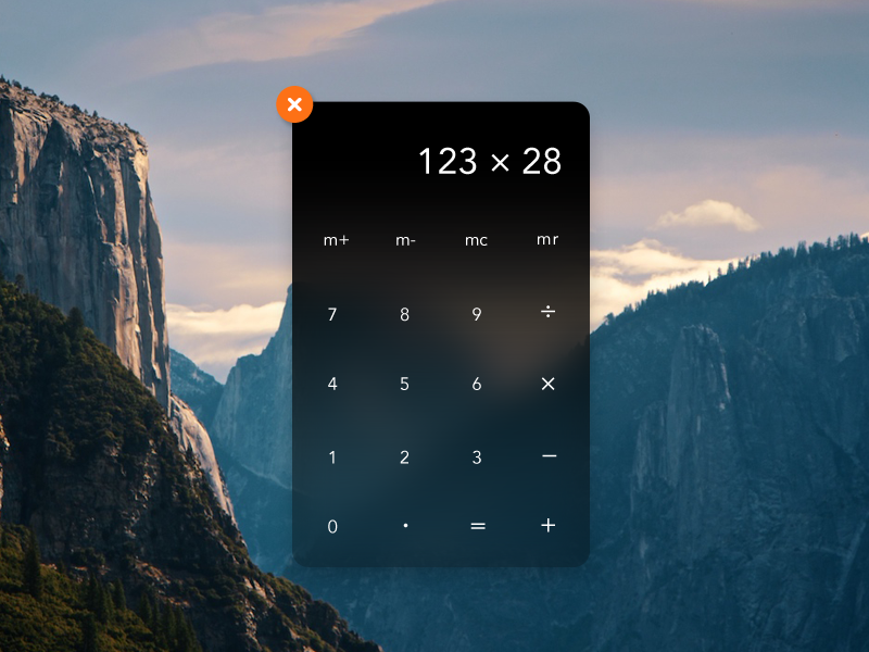 calculator widget big sur