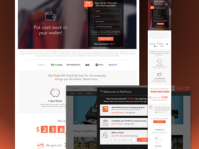 Sign-up responsive design for #MyPoints application ui responsive sign in ux